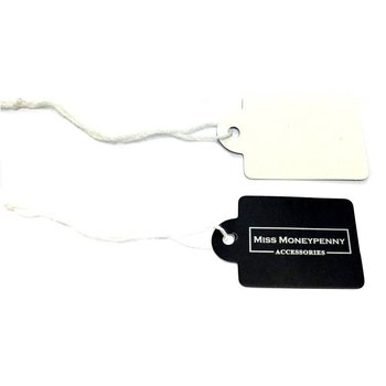 Étiquette bijoux Miss Moneypenny - Dim. 3x2,5 cm (100 pcs)
