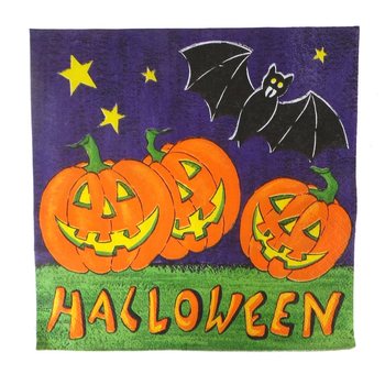 Set de 20 Serviettes - Modèle : Halloween (6 sets)