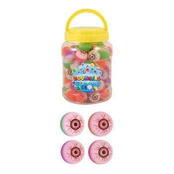 BALLES REBONDISSANTES YEUX, 3,3 cm (72 pces)