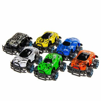 VOITURES JUNGLE &Agrave; FRICTION EN PR&Eacute;SENTOIR (12 pi&egrave;ces)