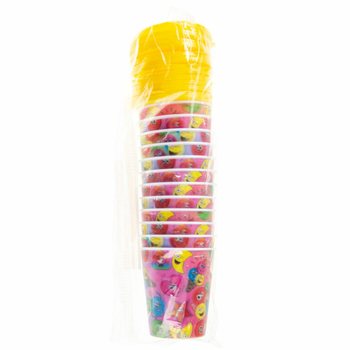 Gobelet avec paille / Gobelet &agrave; glace &ndash; Smiley, 250 ml (12 pi&egrave;ces)