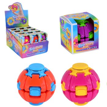 Balle Fidget Spin & Pop - SpinShift Ball - en Pr&eacute;sentoir (24 pcs)