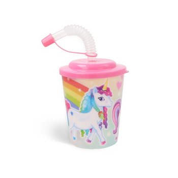 GOBELET / POT À GLACE AVEC PAILLE – LICORNE (12 pcs)