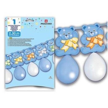 GRANDE GUIRLANDE DE BALLONS 2.3 M&Egrave;TRES - BLEU (5 pcs)