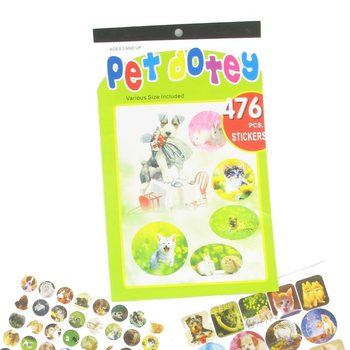Livre de Stickers Modèle - Animaux (12 pcs)
