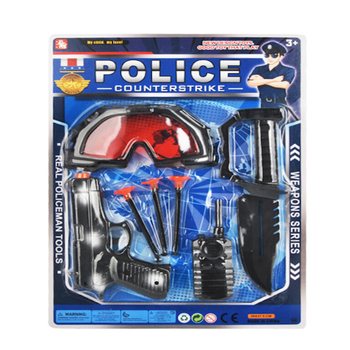 Coffret de Jeu Police avec Lunettes et Pistolet &agrave; Ventouses (6 pcs)