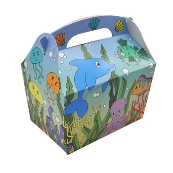 BOÎTE MENU ENFANT MODÈLE : ANIMAUX MARINS - Dim. 18.5x12x19 CM - FOODBOX (24 pcs)