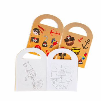 Mini Cahiers de Coloriage Pirates avec Autocollants