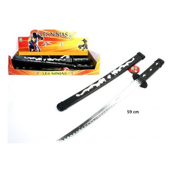 Grande épée de ninja en présentoir (12 pcs)