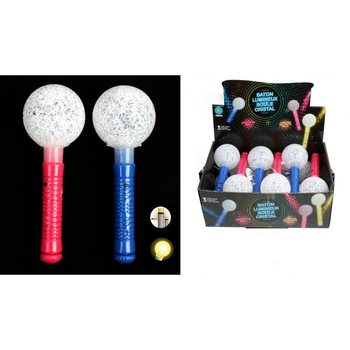 BÂTONS LED LUMINEUX AVEC BOULE EN PRÉSENTOIR (12 pcs)