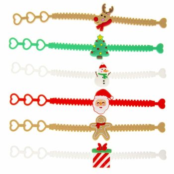 Bracelets de Noël en silicone pour enfants (12 pièces)
