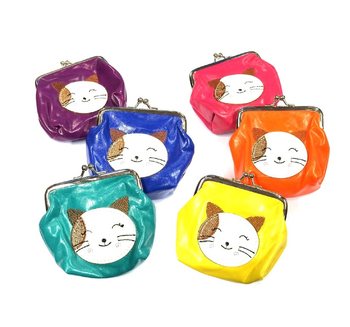 Porte-monnaie (enfant) chat couleurs assorties (6 pcs)