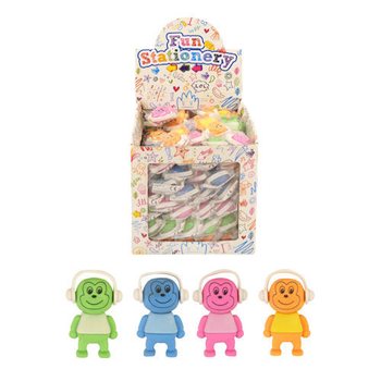 GOMMES MODÈLE : SINGE AVEC CASQUE EN PRÉSENTOIR (96 pcs)