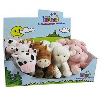 ANIMAUX DE LA FERME EN PELUCHE DE LUXE, 4 ASSORTIS EN PRÉSENTOIR (12 pcs.)