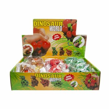Balle Squishy Dinosaure en Filet - Pr&eacute;sentoir (12 pcs)