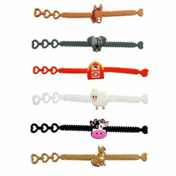 Bracelets en silicone Animaux de la Ferme pour enfants (12 pcs)