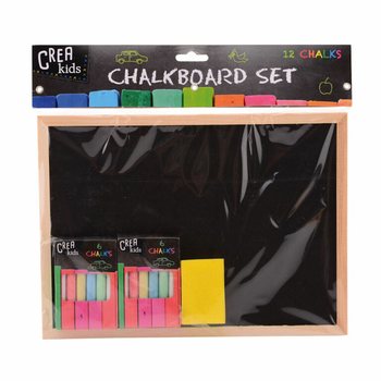 Ensemble de Tableau Noir CREA KIDS 29x21CM avec Craies et Éponge (12 pcs)