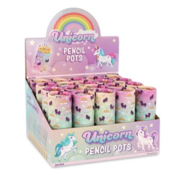 12 Crayons de Couleur dans un Tube : Mod&egrave;le Licorne - En Pr&eacute;sentoir (20 pcs)