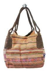 Réf: 97719B - Sac brocart B-FAIR grand marron (1 pc)