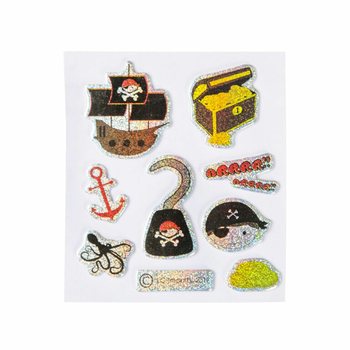Autocollants Paillet&eacute;s - Mod&egrave;le : Pirate (100 pcs)