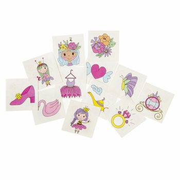 Tatouages Princesses Fun - Pr&eacute;sentoir de 48 paquets