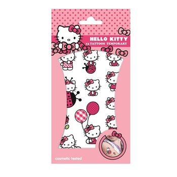 Tatouages Éphémères HELLO KITTY - Dim. 20 x 10 cm (10 pcs)
