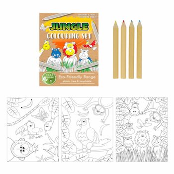 ÉCO-RESPONSABLE – Kit de Dessin Animaux de la Jungle (25 pcs)