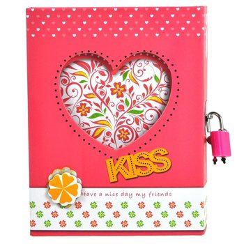 Journal intime dans sa boîte cadeau avec cadenas (3 pièces)