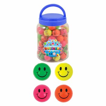 Balles Rebondissantes Smiley Ø3,3cm - Pot de 72 pièces