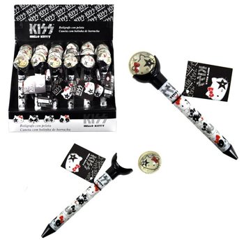 HELLO KITTY - STYLO BILLE & BALLE REBONDISSANTE 2 EN 1 - NOIR (24 pcs)