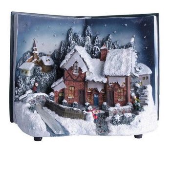 Village de No&euml;l en Forme de Livre avec &Eacute;clairage Glow