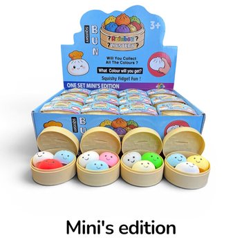RAGE - Squishy MINI&rsquo;S EDITION Bun Dumplings PETIT (5.3 x 5.3 x 4.1 cm) Viral 2026 Fidget Toy (24 pcs.)