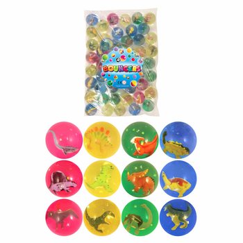 BALLES REBONDISSANTES 3D DINOSAURE Ø4,3CM (50 pcs)