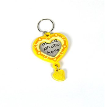 Porte-clés Photo en Forme de Cœur - Jaune (35 pcs)