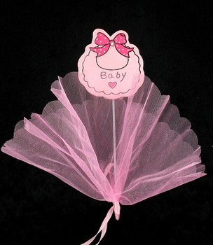 Pic d&eacute;coratif en tissu - Rose B&eacute;b&eacute; (12 pcs)
