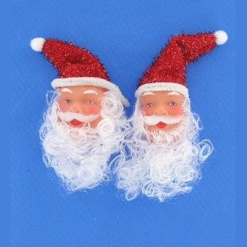 Petites t&ecirc;tes de P&egrave;re No&euml;l, lot de 2 (12 lots)