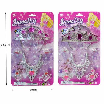 SET DE BEAUT&Eacute; PRINCESSE AVEC DIAD&Egrave;ME, BOUCLES D'OREILLES, COLLIER ET BAGUES