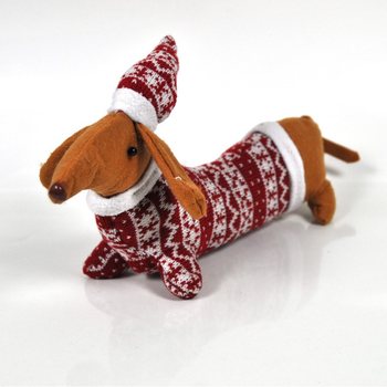 Teckel de Noël en Peluche (Lot de 2)