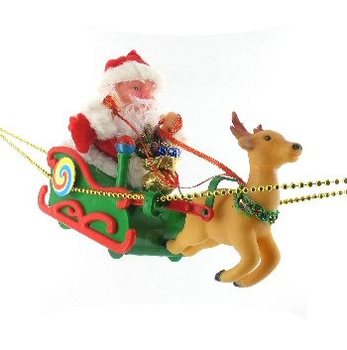 P&Egrave;RE NO&Euml;L DANS SON TRA&Icirc;NEAU AVEC MUSIQUE (2 pcs)