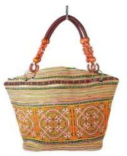 Réf: 97738 - Sac à perles B-FAIR Marron/Arc-en-ciel (1 pc)