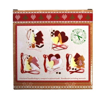 Kit de 5 D&eacute;corations de No&euml;l &agrave; Faire Soi-M&ecirc;me - Mod&egrave;le 2 (6 pcs)