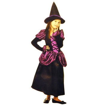 COSTUME DE SORCIÈRE NOIR/VIOLET POUR ENFANTS - TAILLE M
