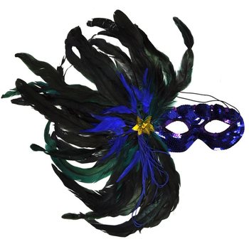 Loup de fête avec plumes - Modèle 6 (4 pcs)