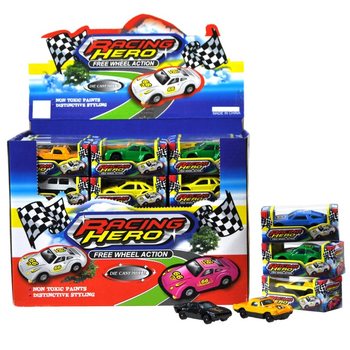 Voiture Miniature Die-Cast en Pr&eacute;sentoir (60 pcs)