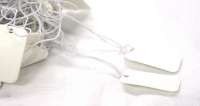 &Eacute;tiquettes Bijoux Blanches avec &Eacute;lastique - 1,5x2,4 cm (100 pcs)