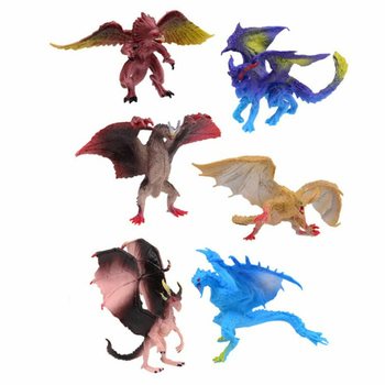 M&eacute;lange de Figurines Dragons en Pr&eacute;sentoir (36 pcs)