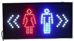 Enseigne Lumineuse LED - Toilettes / WC