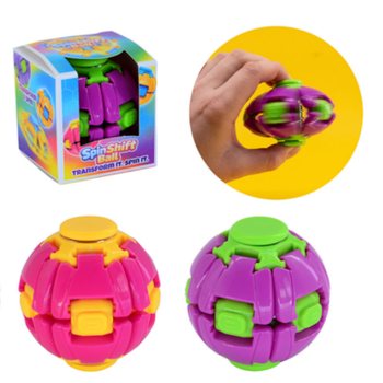 Balle Fidget Spin & Pop - SpinShift Ball - en Pr&eacute;sentoir (24 pcs)