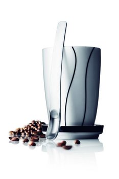 MENU BLACK CONTOUR GRANDE TASSE ISOTHERME AVEC SOUCOUPE ET CUILLÈRE À LATTE (1 pc)