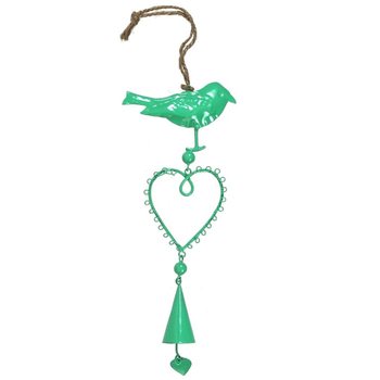 D&Eacute;CORATION &Agrave; SUSPENDRE - OISEAU SUR C&OElig;UR (6 pcs)
